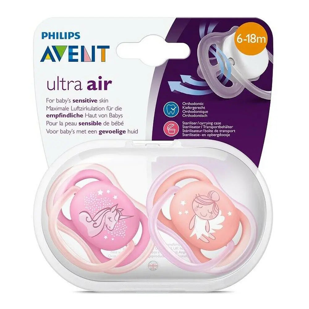 Philips Avent Soother Ultra Air 6-18 months - Pink - Pack of 2 Philips Avent