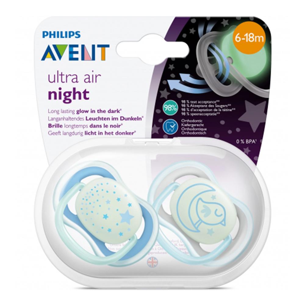 Philips Avent Soother Ultra Air Night 6- 18 months - Pack of 2 Philips Avent