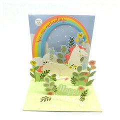 Pop Up 3D Birthday Card Unicorn Up With Paper