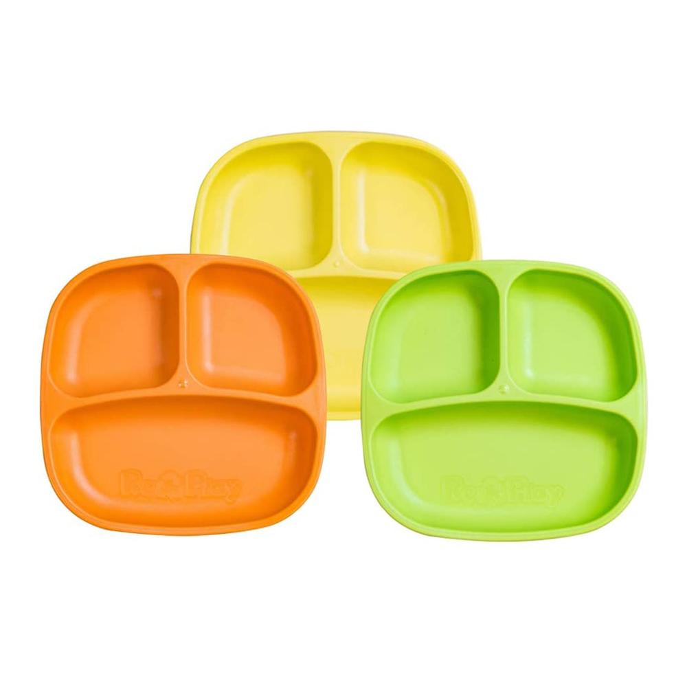 Replay Packaged Divided Plates - Pack of 3 Replay