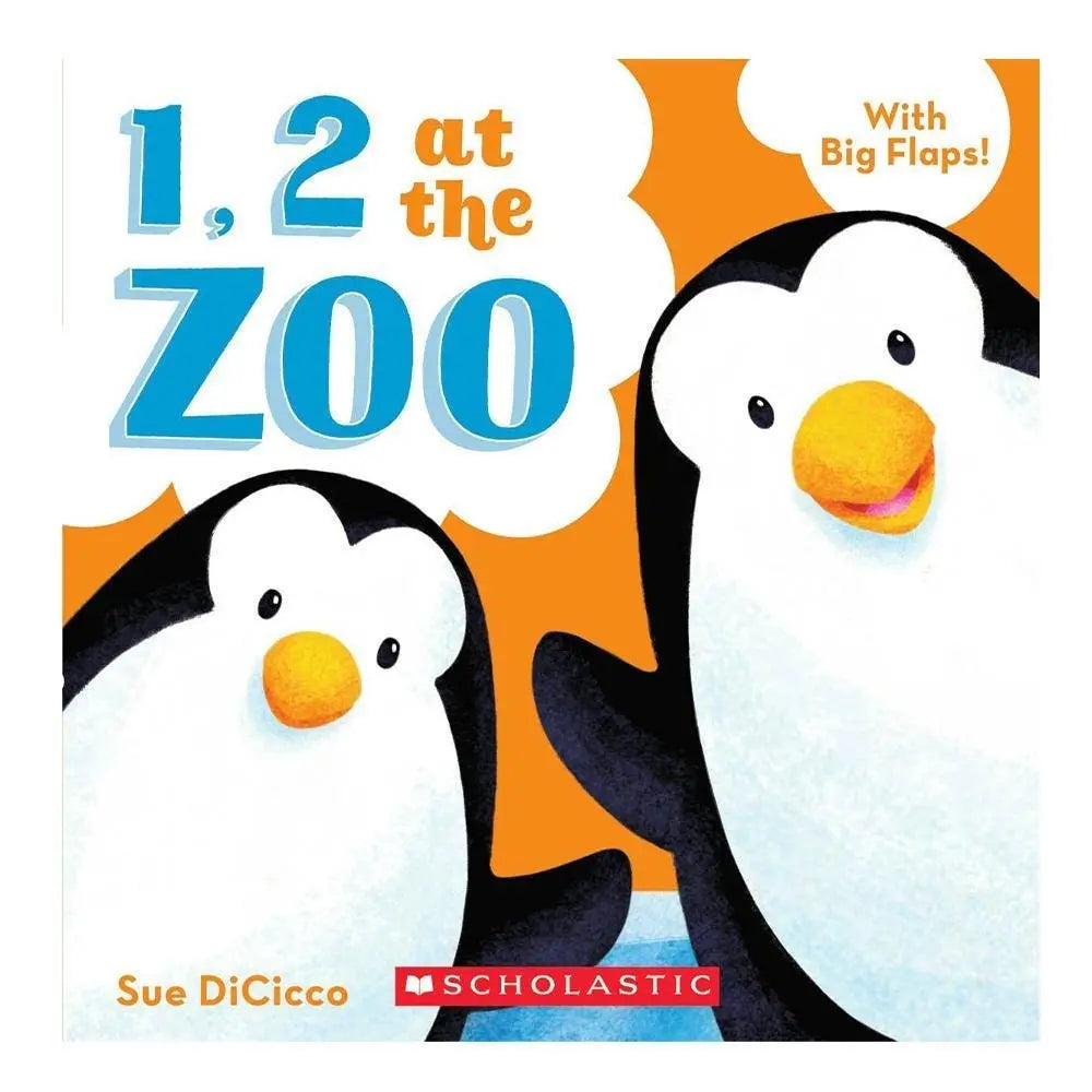 Scholastic 1, 2 at the Zoo Board book Scholastic