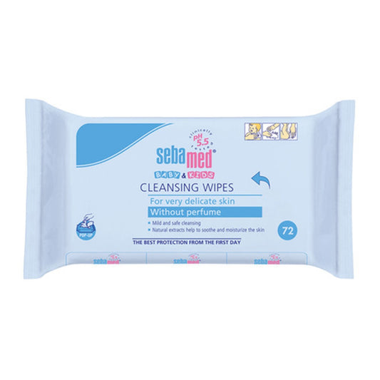 Sebamed Baby Cleansing Wipes Without Perfume - Pack of 72 wipes