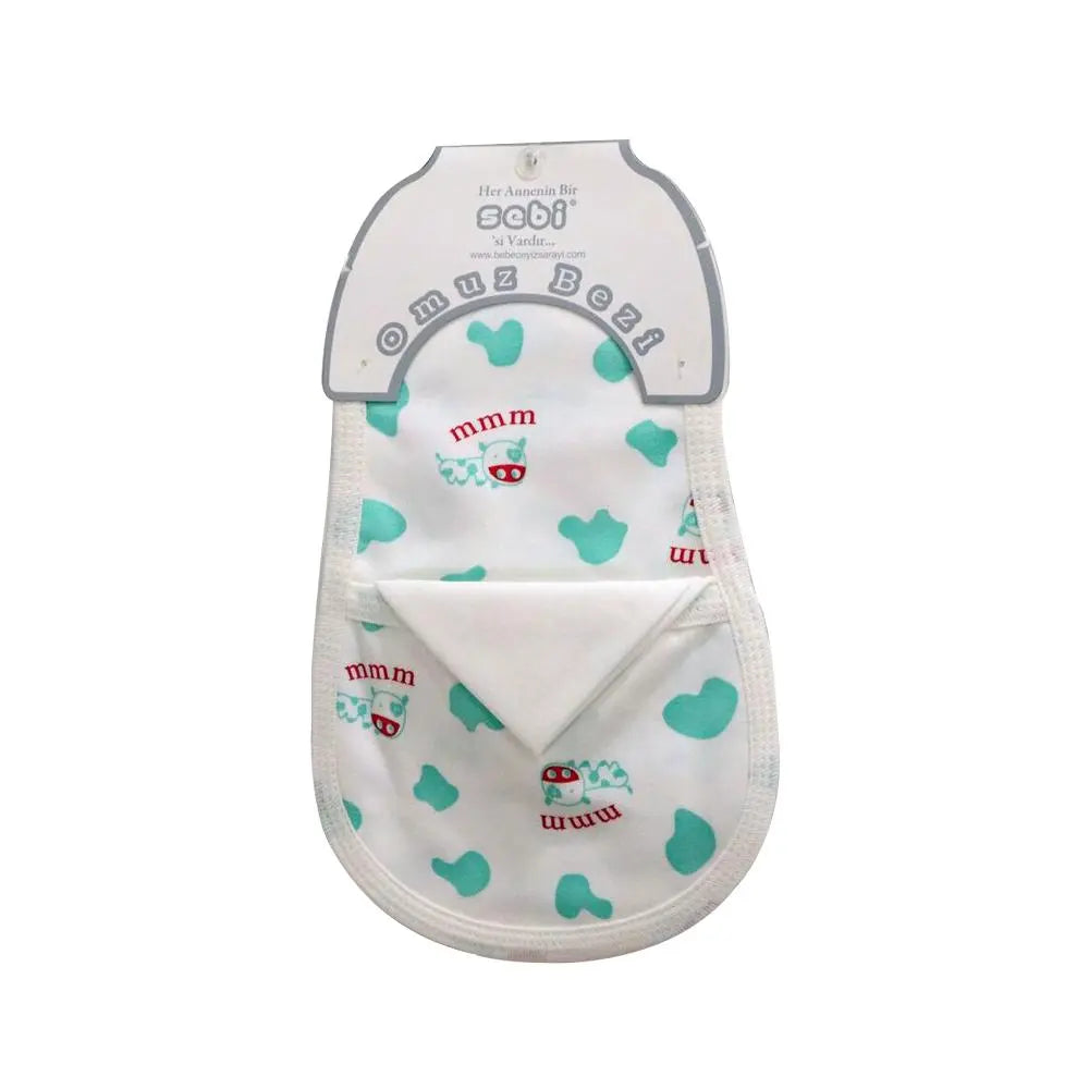 SEBI Burping Shoulder Towel, Green Cow SEBI