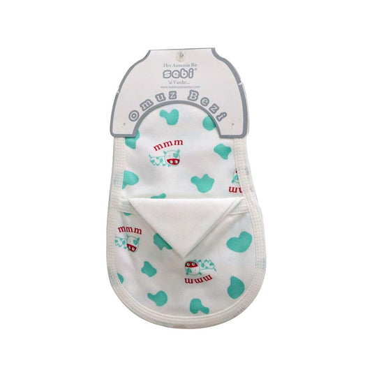 SEBI Burping Shoulder Towel, Green Cow