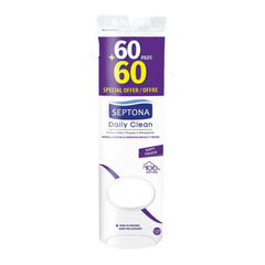 Septona Promo Cotton Pads in Plastic Bag - Pack of (60+60 Cotton Pads) Septona