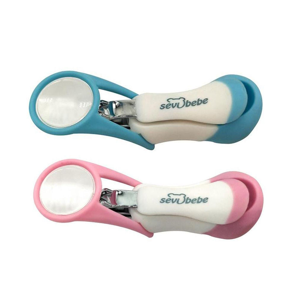 Sevi Bebe Baby Nail Clipper with Magnifier, Pink - 1 piece Sevi Bebe