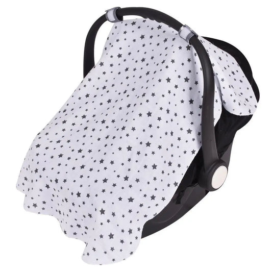 Sevi Bebe Muslin Infant Car Seat Cover - Grey Star Sevi Bebe