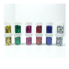 Star sequins (Purple, Pink, Red, Green, Silver, Golden)
