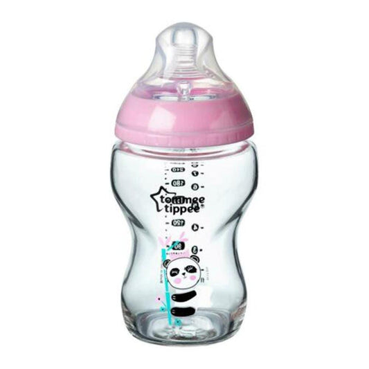 Tommee Tippee Baby Glass Bottle 250 ml - Pink Tommee Tippee