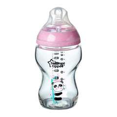Tommee Tippee Baby Glass Bottle 250 ml - Pink Tommee Tippee