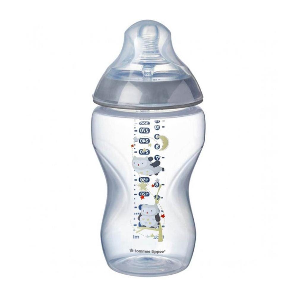 Tommee Tippee Closer to Nature Easi-Vent Decorative Feeding Bottle, (340ml ) - Pack of 1 - Owl Tommee Tippee