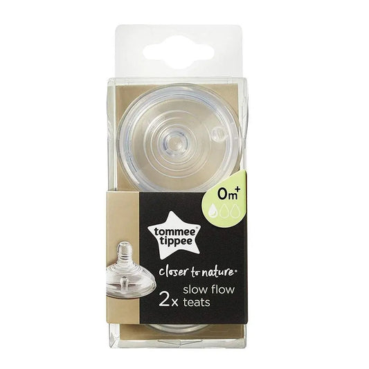 Tommee Tippee Closer to Nature Slow Flow Nipples, (Age: 0 month+) , Pack of 2 Tommee Tippee