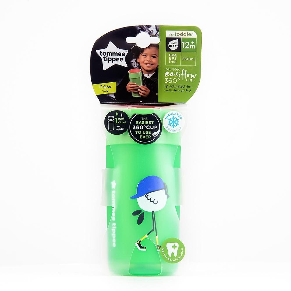 Tommee Tippee Insulated 360° Cup, Green : (250Ml) Tommee Tippee