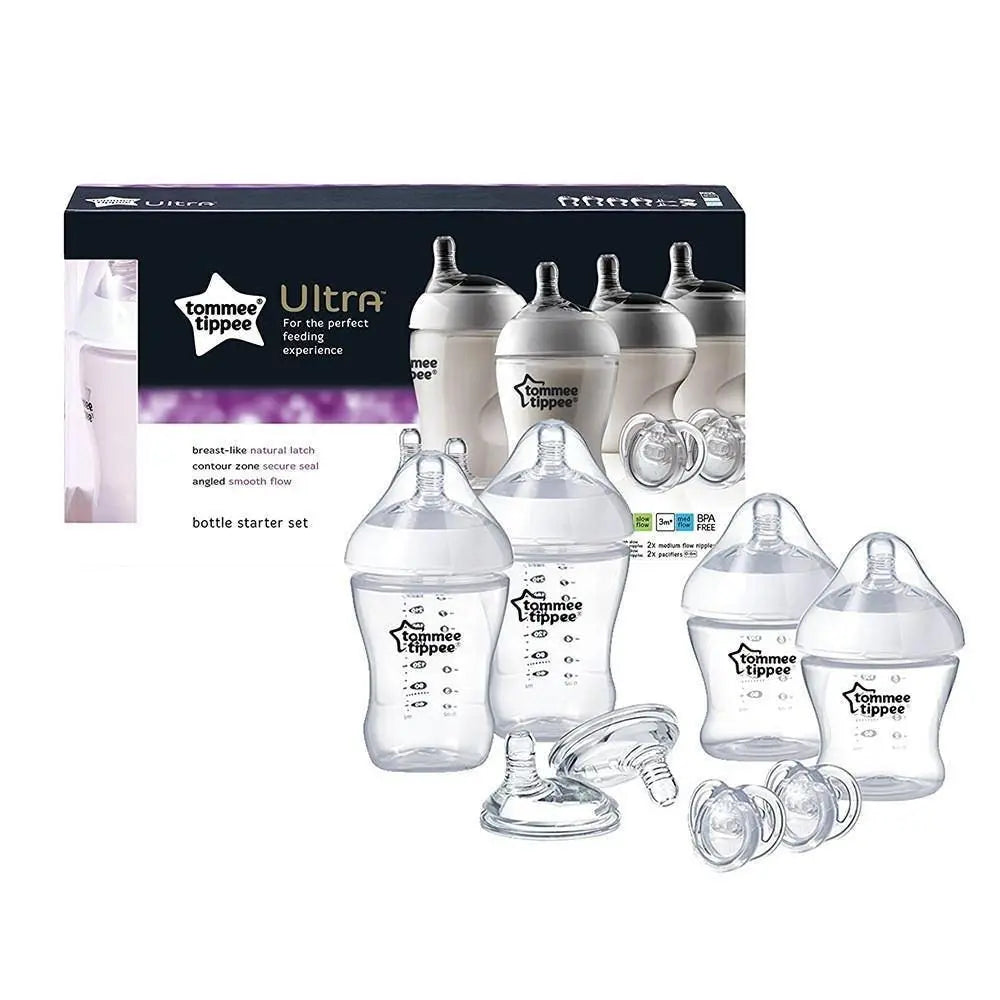Tommee Tippee Ultra Feeding Bottle Kit - Clear (2 bottles:150Ml) - (2 bottles:260 Ml) Tommee Tippee