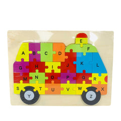 Wooden Letter Police Car Puzzle Game Generic Brand