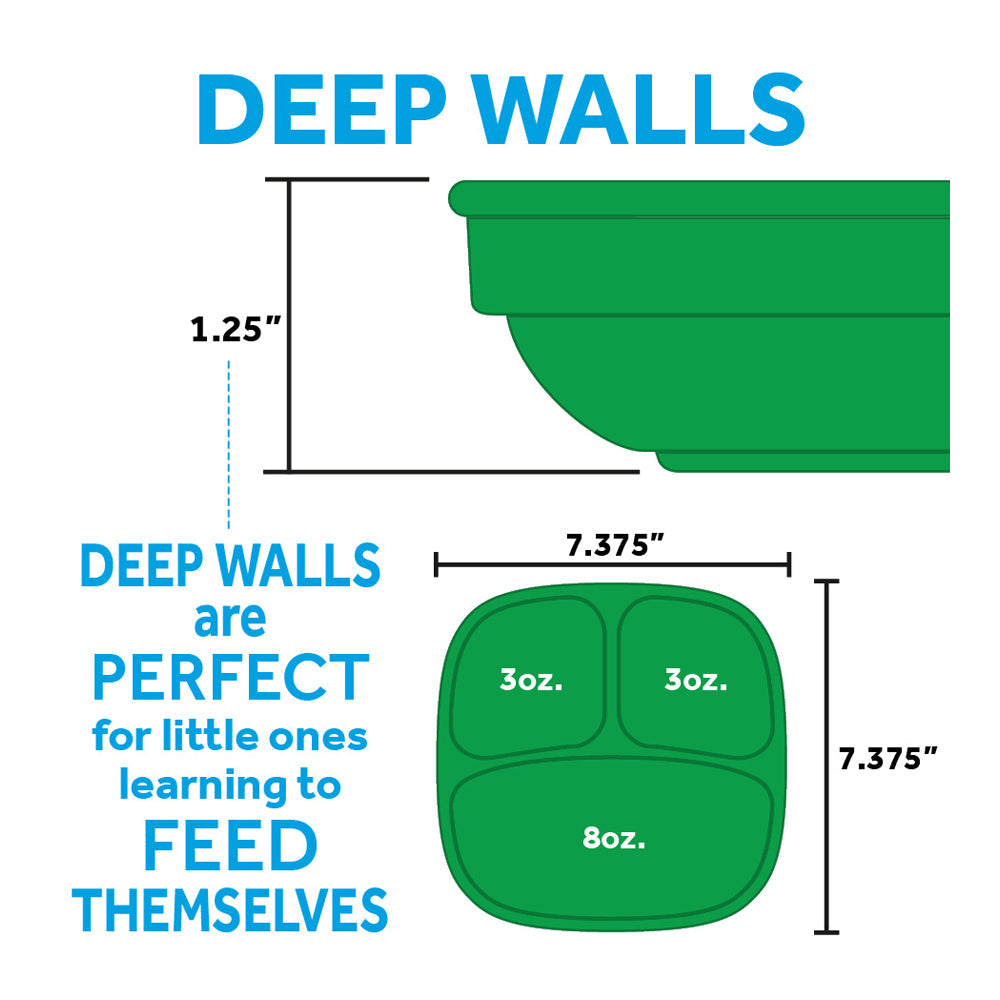 Replay Packaged Divided Plates - Pack of 3 Replay