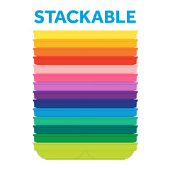 Replay Packaged Divided Plates - Pack of 3