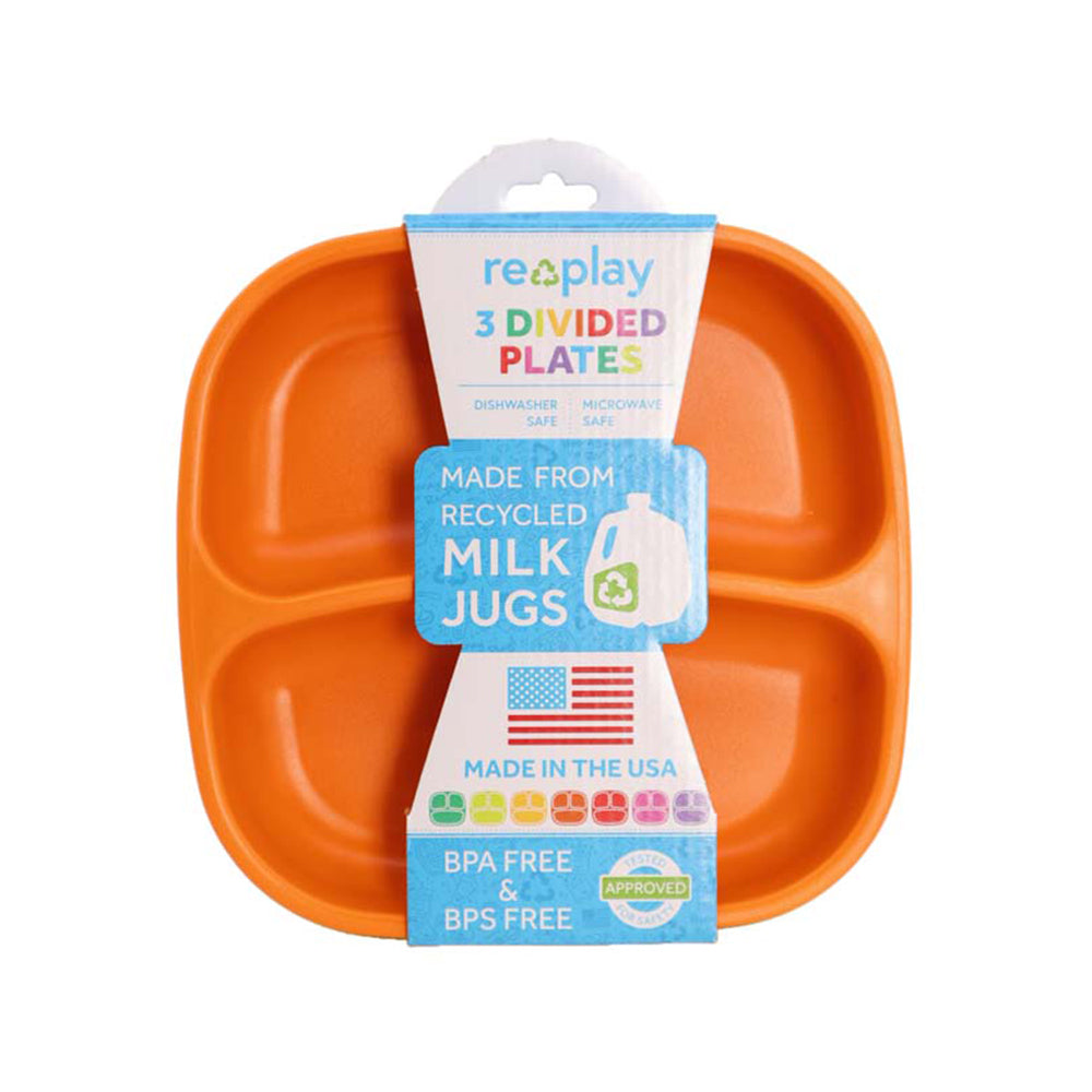 Replay Packaged Divided Plates - Pack of 3 Replay