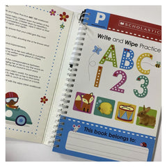 Scholastic Write and Wipe Practice ABC 123