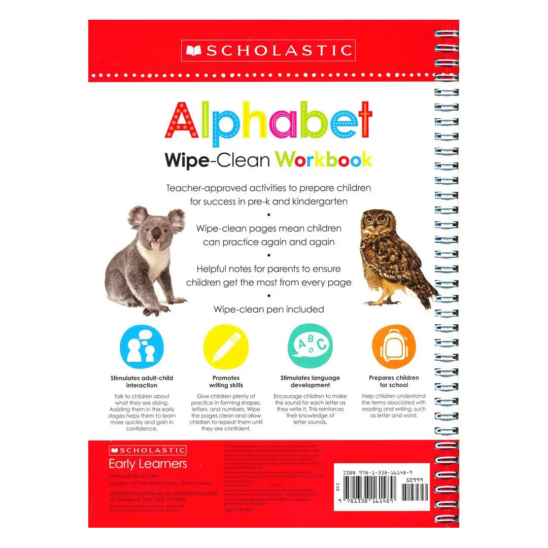 Scholastic Early Learners: Pre-K Alphabet Wipe-Clean Workbook Scholastic