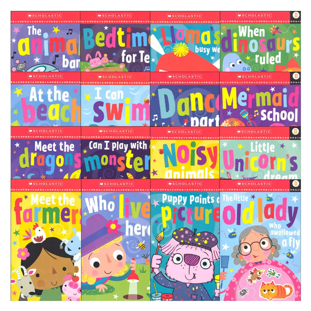 Scholastic Early Learners: Funny Furry Tales Kindergarten A-D Reader Box Set (includes 16 story books) Scholastic