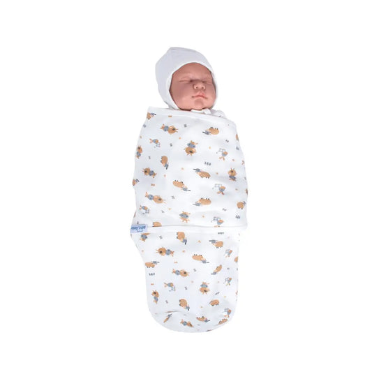 Sevi Bebe Interlock Baby Swaddle - Lamb (0-3 Months) Sevi Bebe