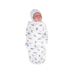 Sevi Bebe Interlock Baby Swaddle - Lamb (0-3 Months) Sevi Bebe