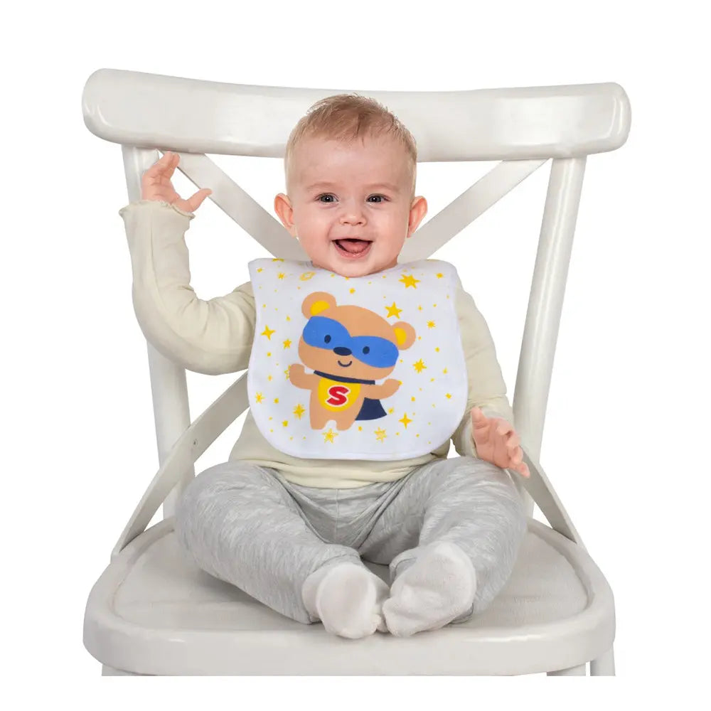 Sevi Bebe Velcro Bib - Super Bear Sevi Bebe