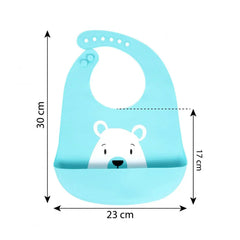 Sevi Bebe Silicone Baby Bear bib - Blue Sevi Bebe