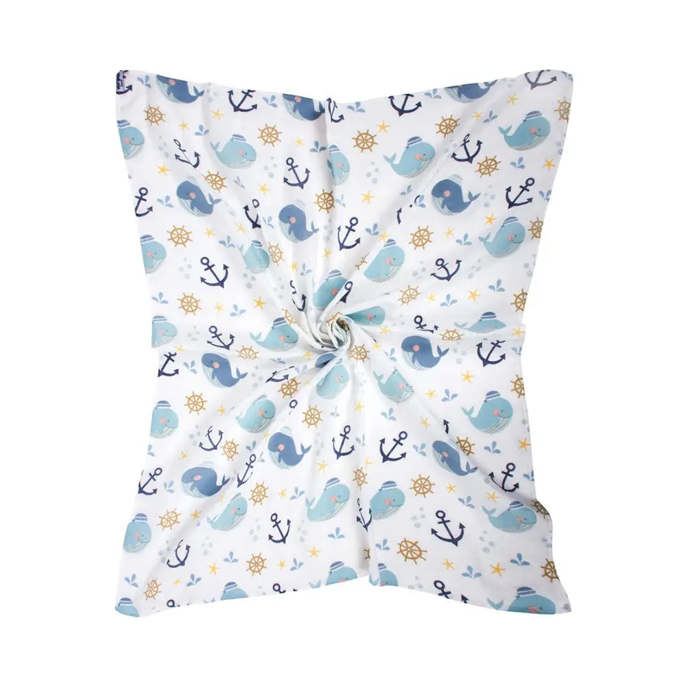Sevi Bebe Printed Muslin Blanket 120x100 cm - Fish Pattern Sevi Bebe