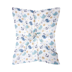 بطانية من الموسلين بطبعات سيفي بيبي مقاس 120 × 100 سم - نمط سمكة