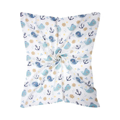 Sevi Bebe Printed Muslin Blanket 120x100 cm - Fish Pattern Sevi Bebe