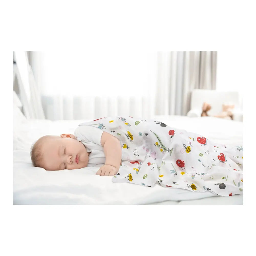 Sevi Bebe Printed Muslin Blanket 120x100 cm - Cute Bug Sevi Bebe