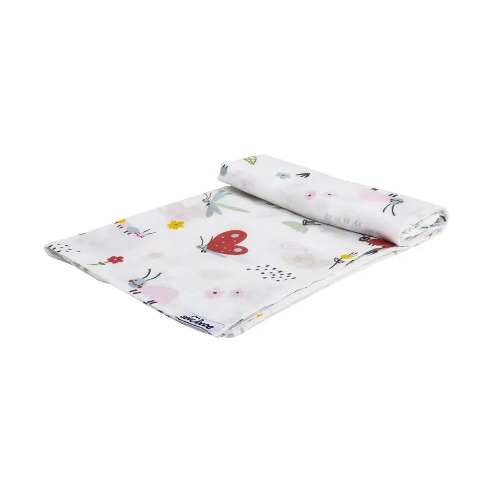 Sevi Bebe Printed Muslin Blanket 120x100 cm - Cute Bug Sevi Bebe
