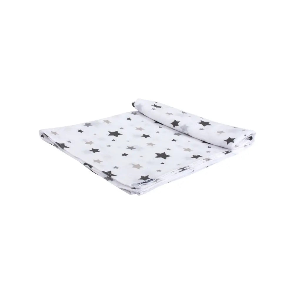 Sevi Bebe Printed Muslin Blanket 120x100 cm - Grey Star Sevi Bebe