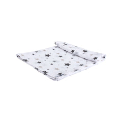 Sevi Bebe Printed Muslin Blanket 120x100 cm - Grey Star