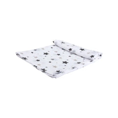 Sevi Bebe Printed Muslin Blanket 120x100 cm - Grey Star Sevi Bebe