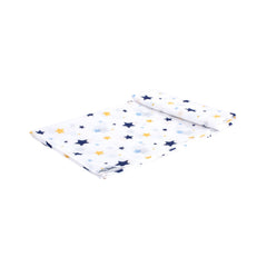 بطانية من الموسلين بطبعات سيفي بيبي 120 × 100 سم - نجمة زرقاء