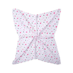 Sevi Bebe Printed Muslin Blanket 120x100 cm - Pink Star Sevi Bebe