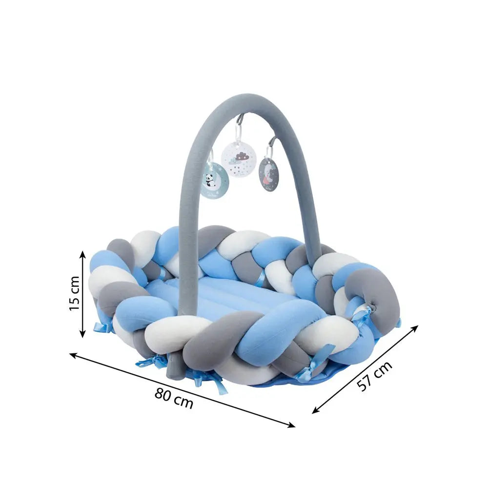 Sevi Bebe 3-in-1 Multifunctional Braided Bed & Bumper - Blue Sevi Bebe