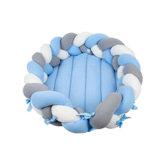 Sevi Bebe 3-in-1 Multifunctional Braided Bed & Bumper - Blue