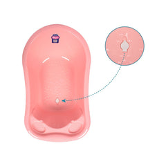 Sevi Bebe Baby Bathtub With Drain Plug - Salmon Pink Sevi Bebe