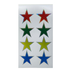 Self-Adhesive Big Stickers Stars ( Multicolor ), 8 Generic Brand