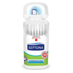 Septona Cotton Buds Pop Up Lid Travel Pack - Pack of (50) Septona