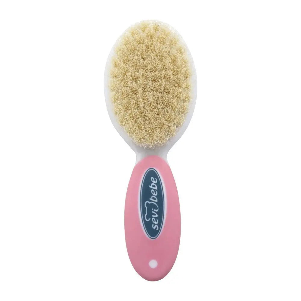 Sevi Bebe Natural Brush Comb Set - Pink Sevi Bebe