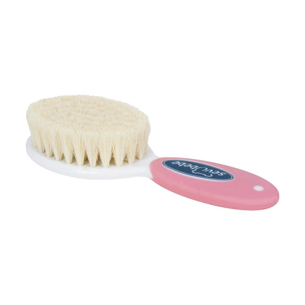 Sevi Bebe Natural Brush Comb Set - Pink Sevi Bebe