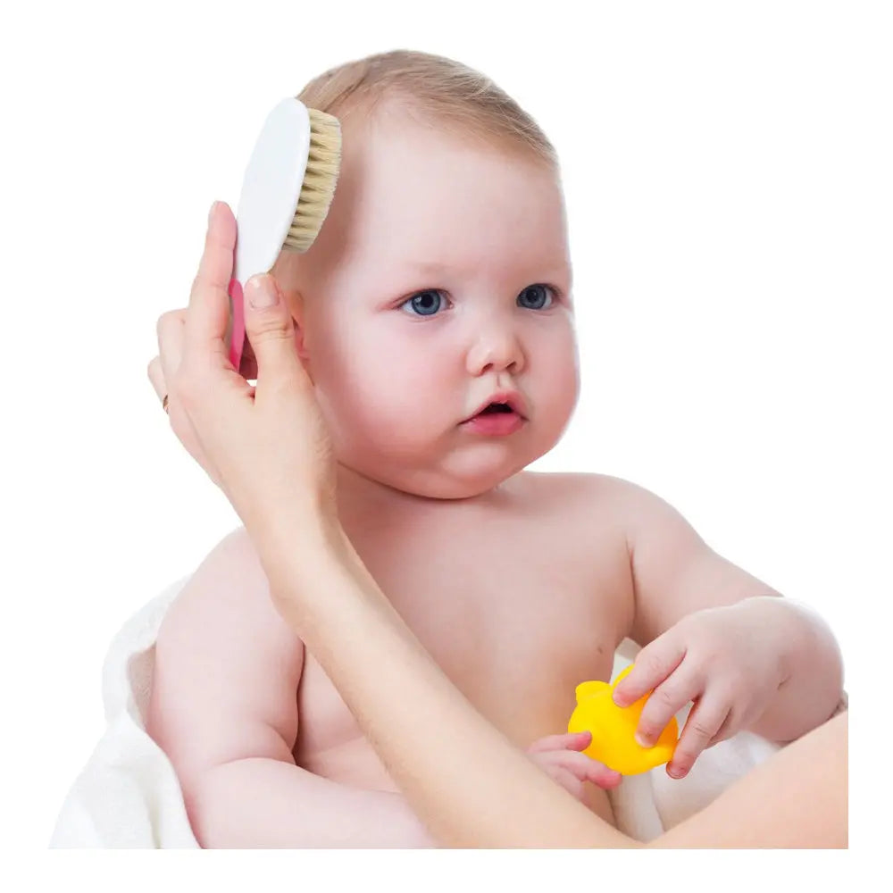 Sevi Bebe Natural Brush Comb Set - Pink Sevi Bebe