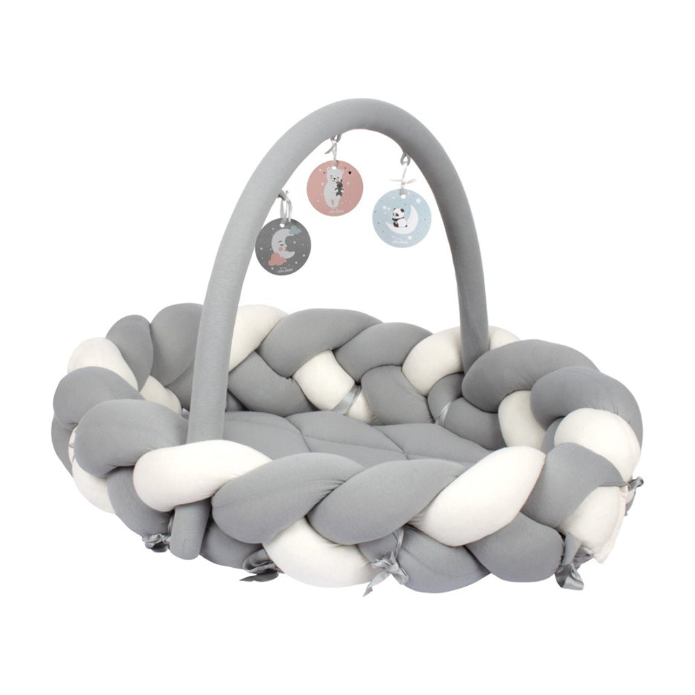 Sevi Bebe 3 in 1 Multifunctional Braided Bed & Bumper - Grey Sevi Bebe