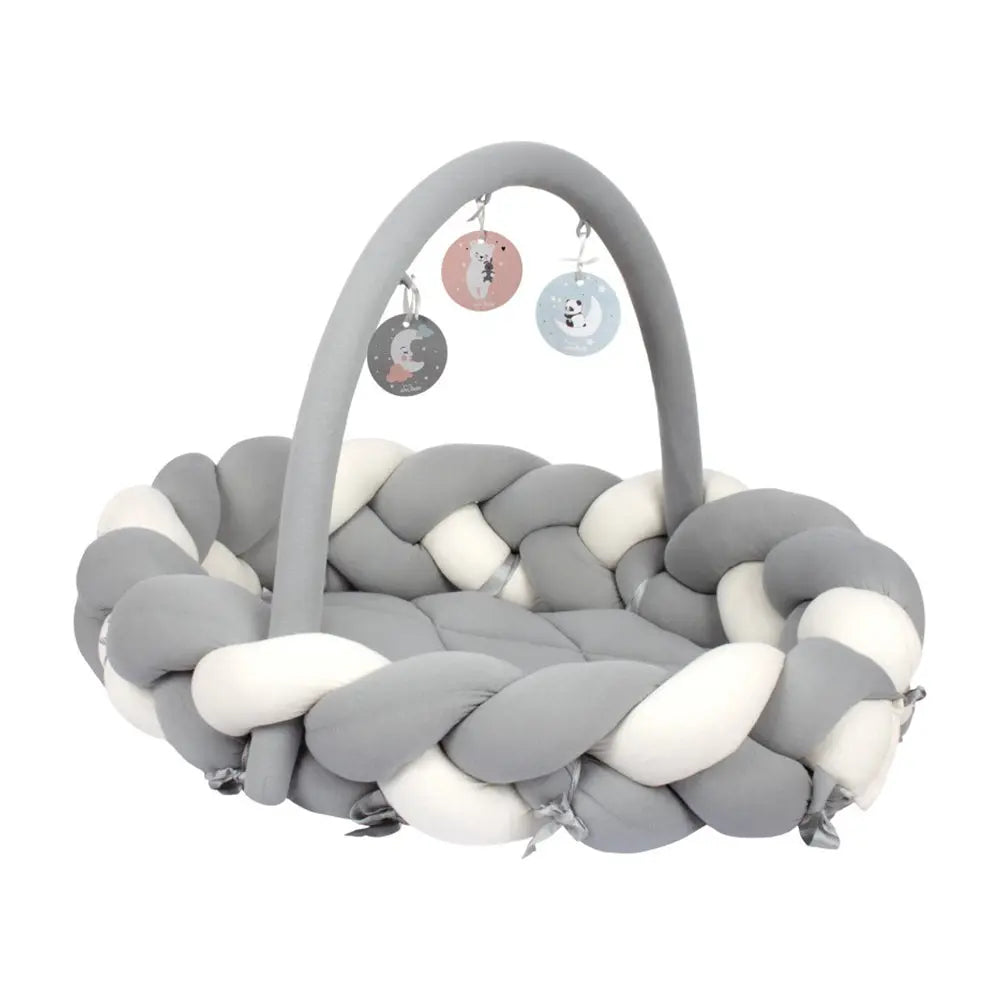 Sevi Bebe 3 in 1 Multifunctional Braided Bed & Bumper - Grey Sevi Bebe
