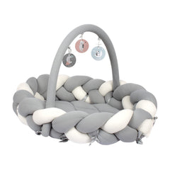 Sevi Bebe 3 in 1 Multifunctional Braided Bed & Bumper - Grey